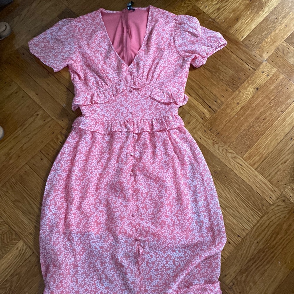 Pink floral dress